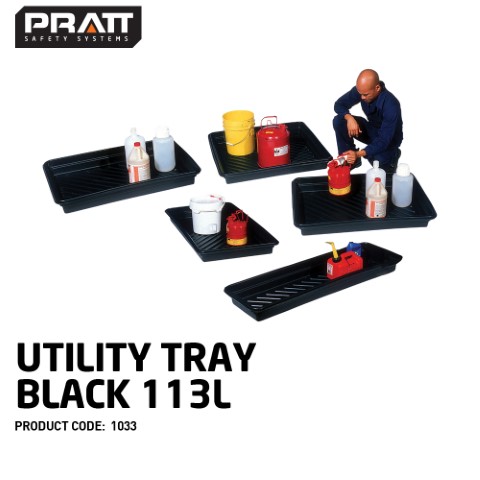 PRATT UTILITY TRAY 750 X 1200 X 120MM BLACK